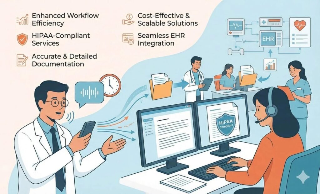 Professional Medical Transcription Support Services: How Does it Improve Workflow in a Healthcare Setting